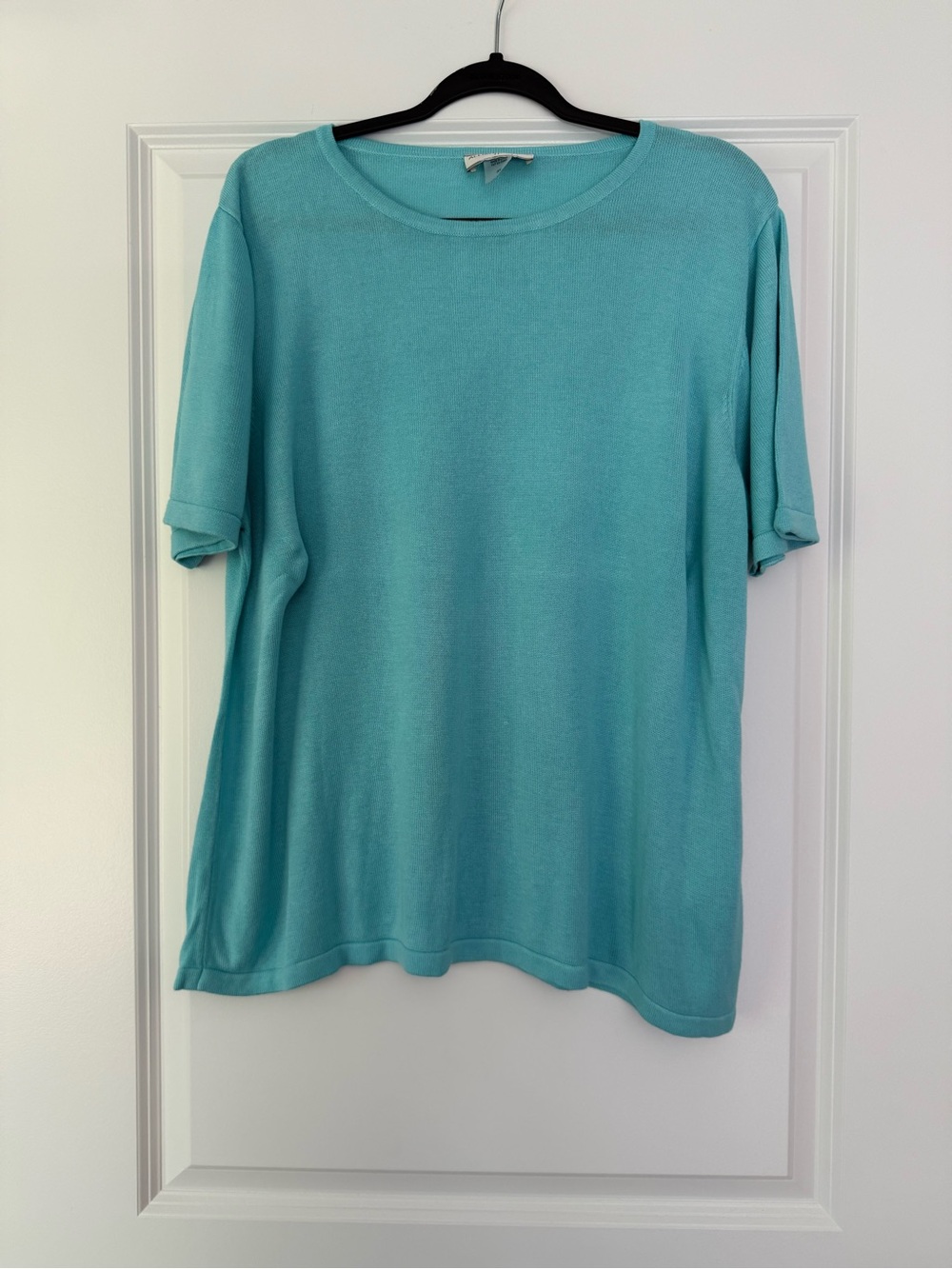 Allison Daley Aqua Short-Sleeve Crewneck Tee